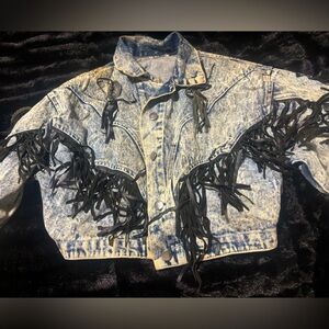 The Vintage Tassle Cowgirl Jean Jacket
